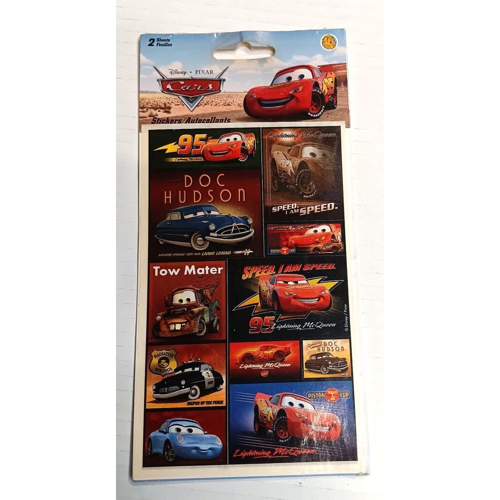 Vintage 2 Sealed Sheets Disney Pixar CARS Sandy Lion‎ Vintage Stickers Acid Free